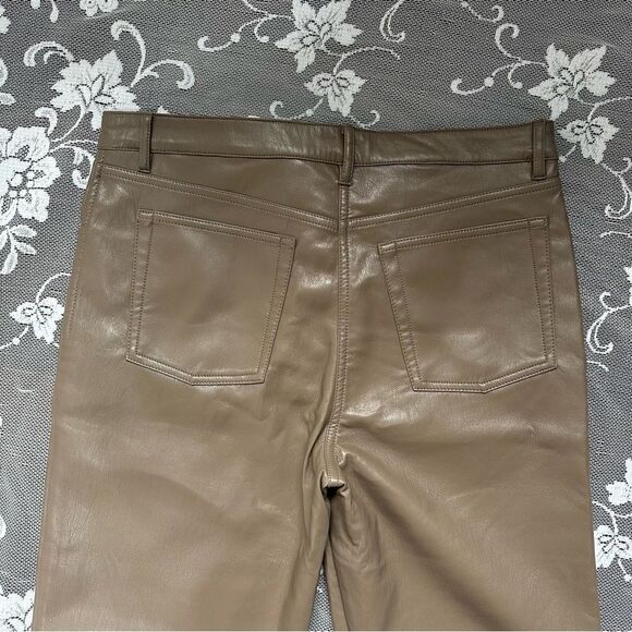 Aritzia Wilfred Melina Straight Leg Vegan Leather Pant Sz 10 - Picture 5 of 14